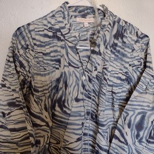 Love the Label Blue Patterned Women's Blouse